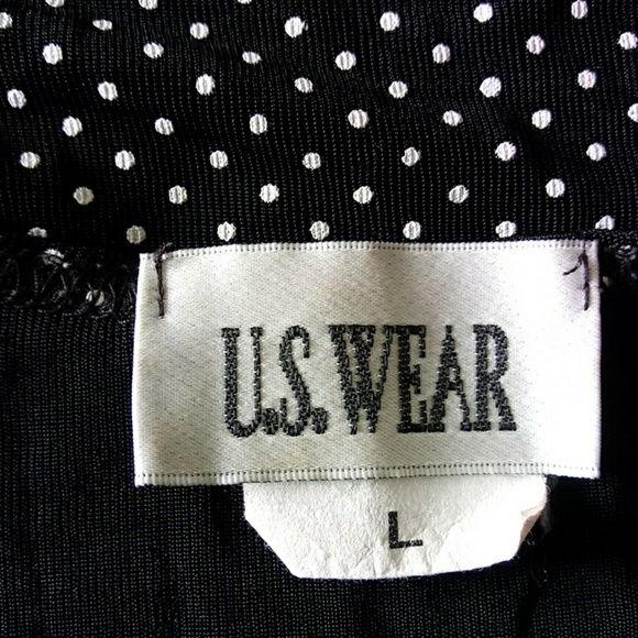 U.S.WEAR BLACK TOP POLKA STRETCHY SIZE L - Picture 7 of 8